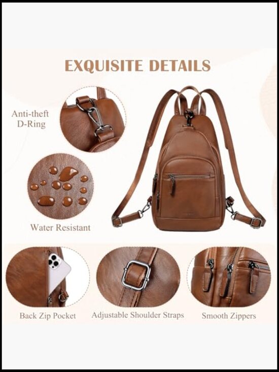Convertible Sling Backpack Anti Theft Crossbody Bag Multi Pocket Travel Daypack main image 6